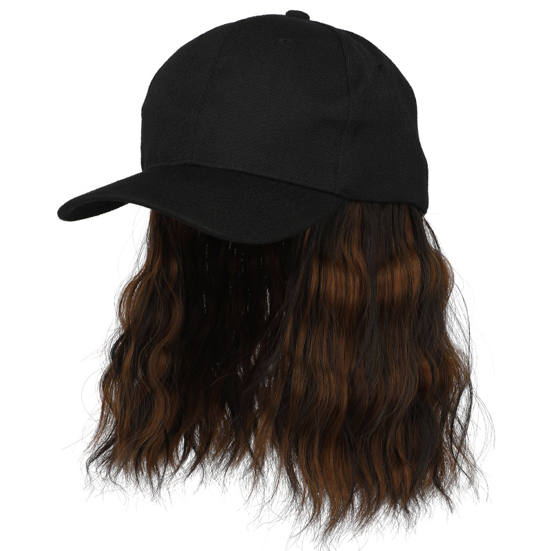 Casquette de baseball noire-noir h-marron