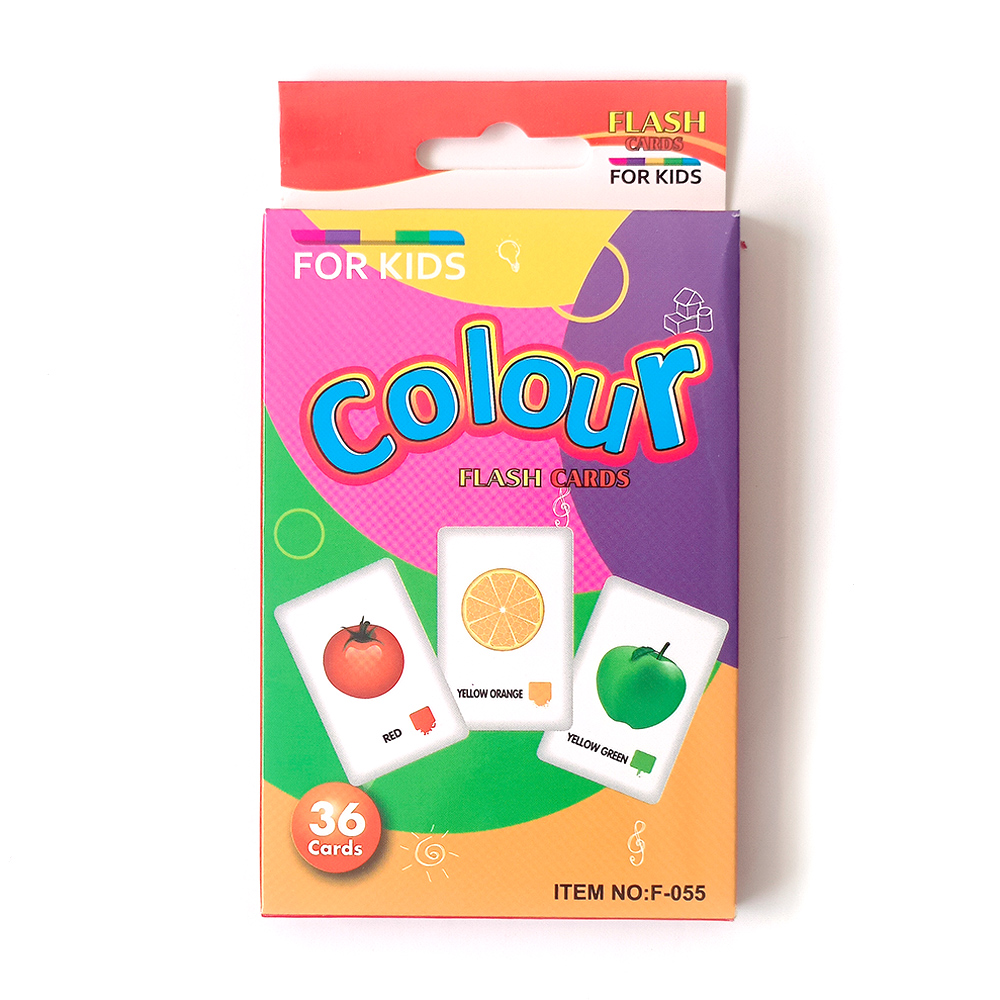 Cartes flash de couleurs de fruits