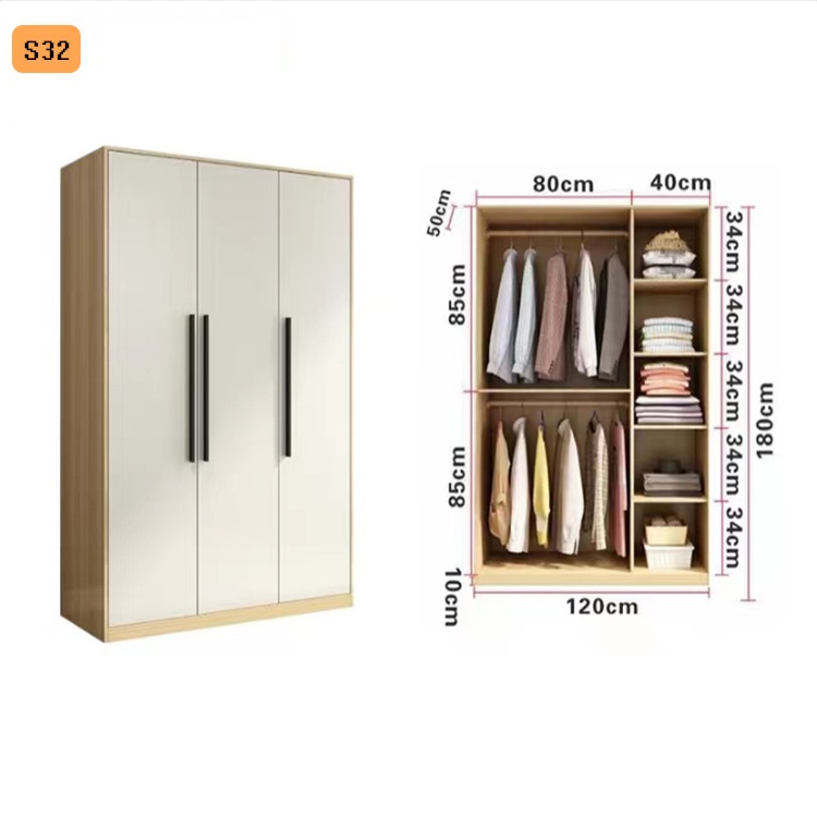S32 couleur noyer haut 180 large 120 profond 50
