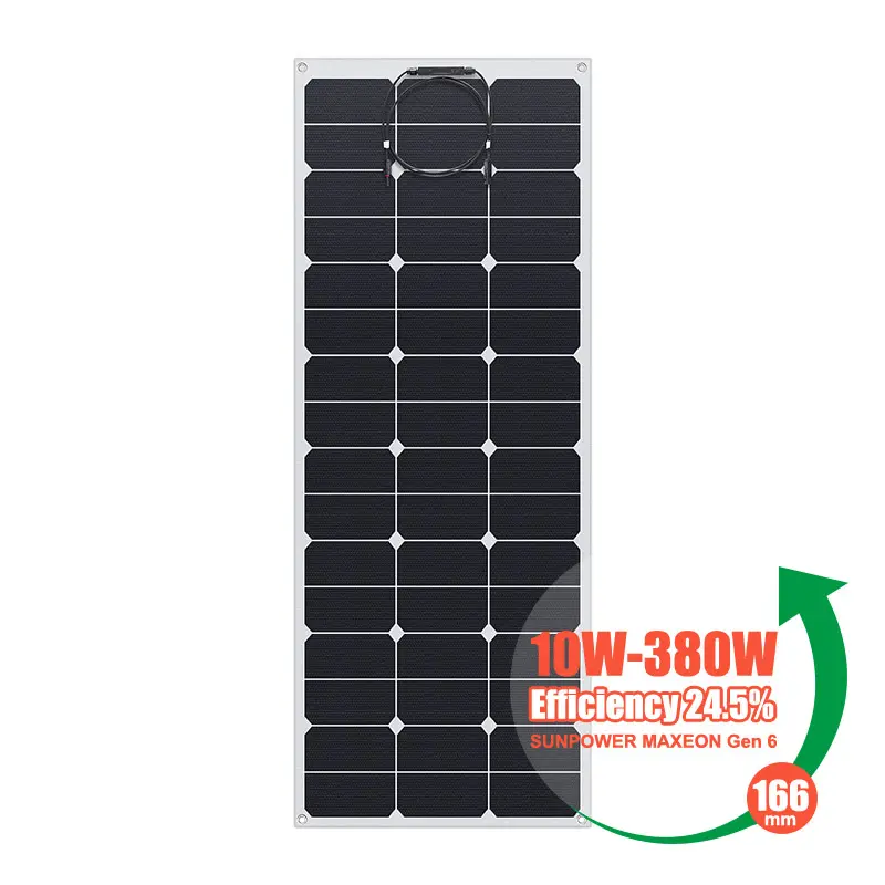 Off- Grid System Motorhome RV Caravan Camper Use 160 Watt 12 Volt SunPower Semi-Flexible Bendable solar panel