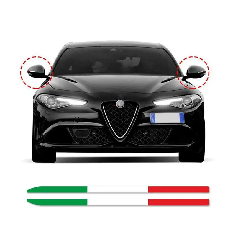 Alfa Romeo coche Giulia Stelvio tonale SUV espejo de coche Italia ventilador pegatina coche vehículo bandera estilo auto decoración cubierta calcomanía pegatina