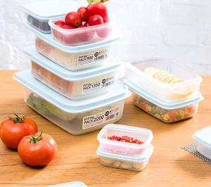 冷蔵库と食事の準備のためのふた付き積み重ね可能なネスティングプラスチック食品保存容器セット様々なサイズを使用 - Product Image 4