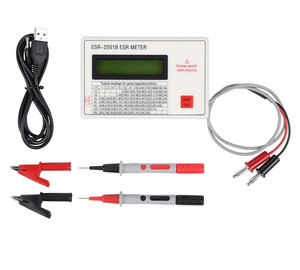 ESR2501B kapasitör ESR DCR Test cihazı Test devre kapasite ölçer Test uçları ile klip pil - Product Image 1