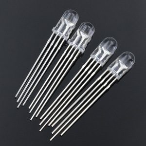 Jstronic <span class=keywords><strong>5mm</strong></span> 8mm 10mm <span class=keywords><strong>rgb</strong></span> <span class=keywords><strong>LED</strong></span> 4ピンディップダイオード透明レンズ、共通カソードマルチカラーライト付き - Product Image 6