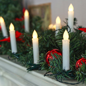 <strong>Battery</strong> Operated LED Christmas Tree Decoration Candle <strong>Lights</strong> <strong>String</strong> Flameless Candles <strong>with</strong> Clip Warm White <strong>String</strong> <strong>Light</strong> Candles - Product Image 3