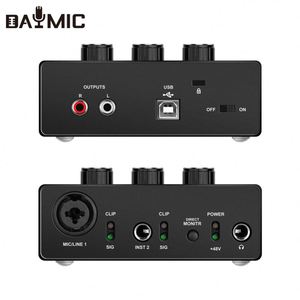 USB <strong>Audio</strong> <strong>Interface</strong> <strong>16</strong> Bit 48 kHz True Stereo Sound Card 1x XLR/TRS 1x 1/4&quot; 2X RCA USB for PC/Win/Mac Recording Sound Cards - Product Image 5
