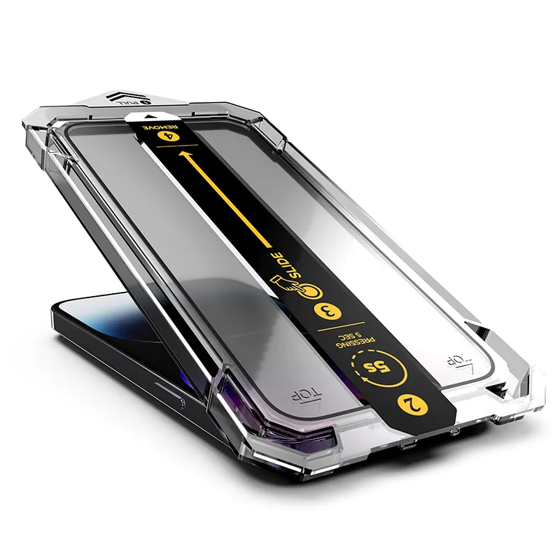 Protector de pantalla de vidrio templado, caja de embalaje libre de polvo, aplicación fácil para Iphone 11, 12, 13, 14, 15 Pro Max, Xr, Se, 6, 7, 8 Plus