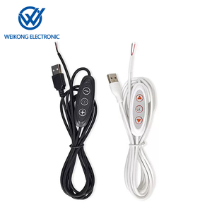 Usb-a 5v迷你发光二极管按钮调光器3键亮度控制家用电器塑料电子结构最大24V 1A - Product Image 5