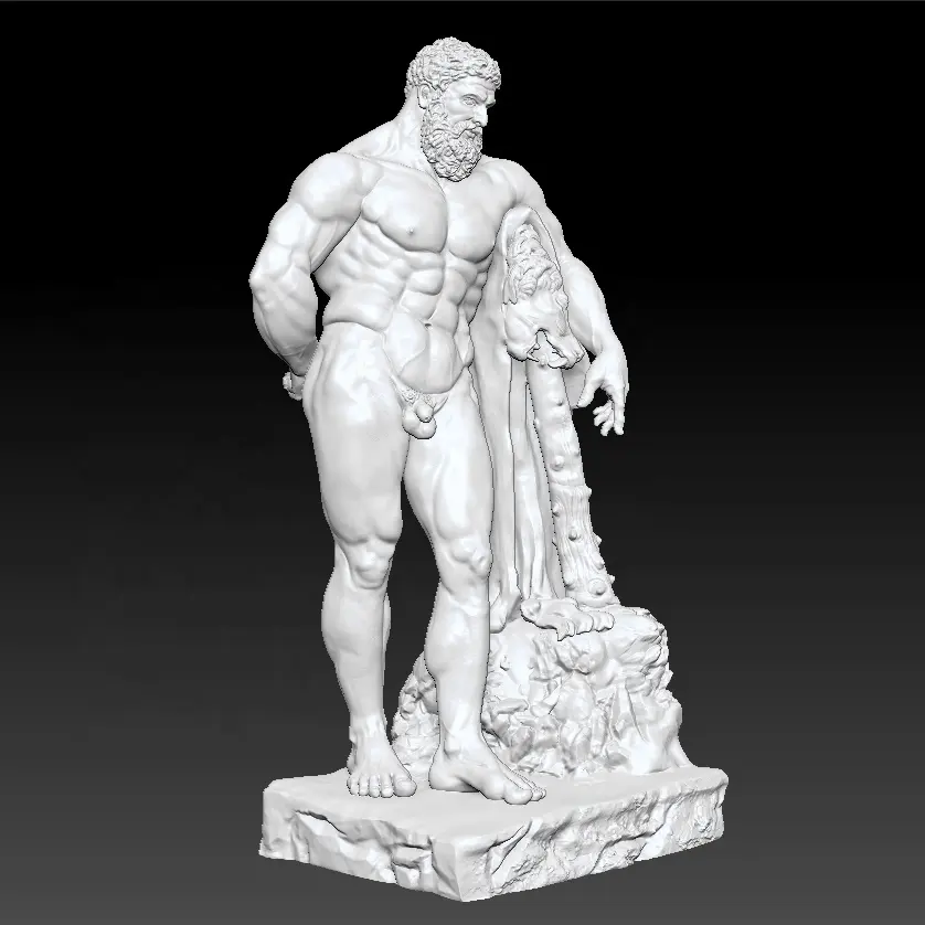 Scultura in marmo antico intagliato a mano statua di Ercole famose Farnese scultura in marmo per la vendita