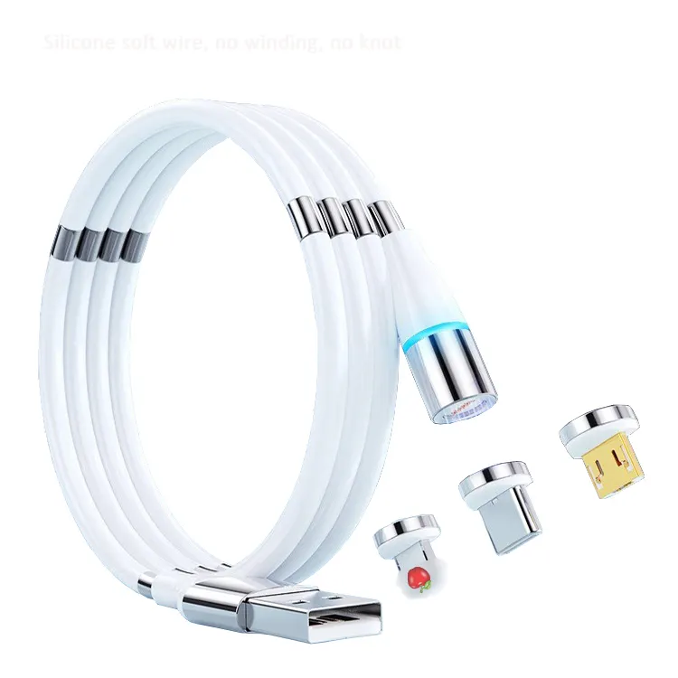 Wholesale 540 Degree Rotating Magnet For Android iOS Type C Fast Charging Data Cables