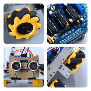 Smart Car telecomando ultrasuoni evitamento degli ostacoli Mecanum Wheel Kit per auto in lega di alluminio a strato singolo - Product Image 3