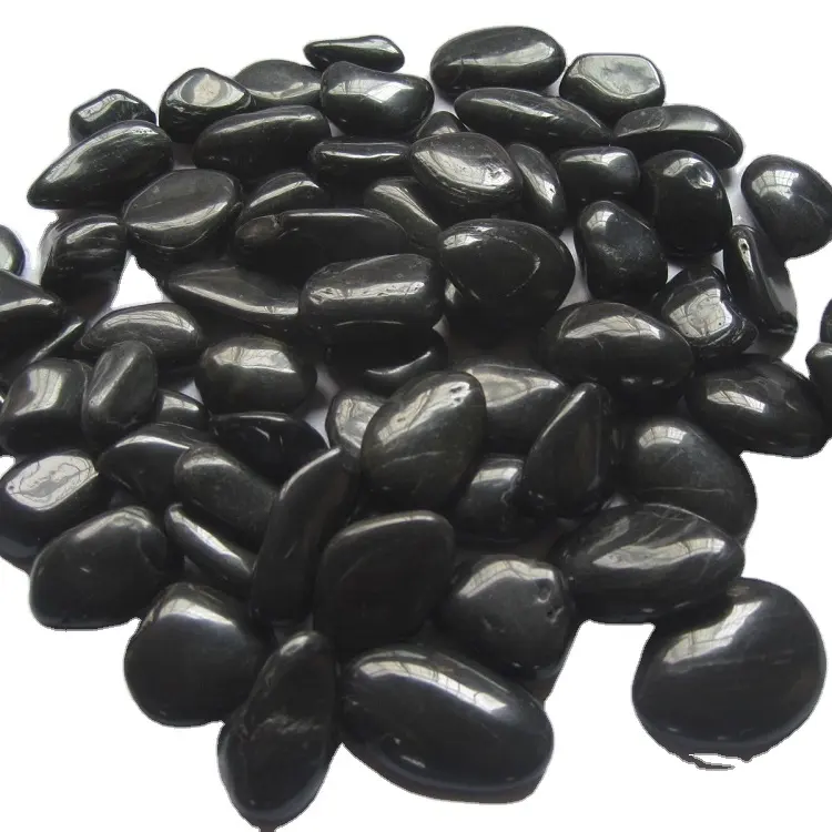 Nanjing pebble for landscaping natural black pebble for black river stone decoration