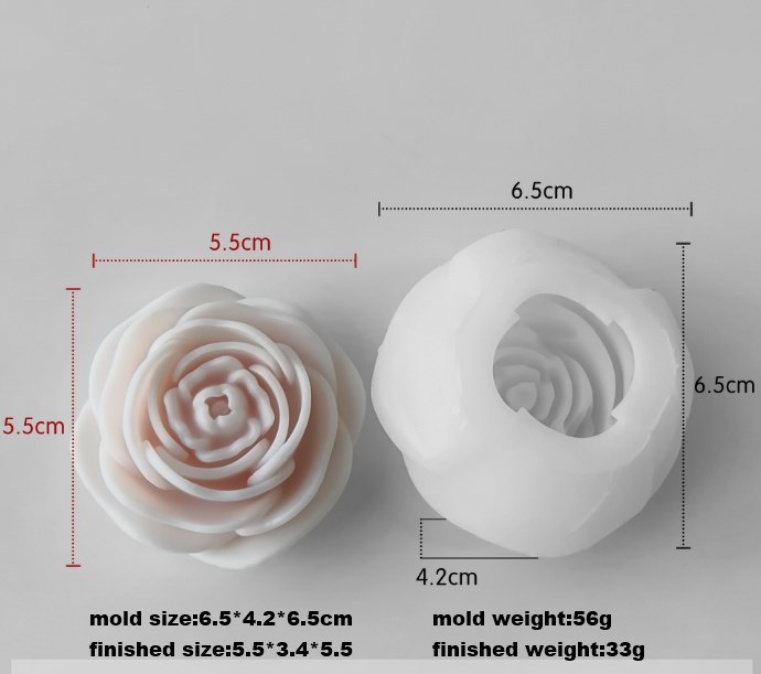 Moule à fleurs de pivoine J-5064 blanc