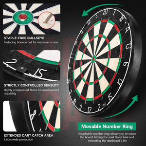18in yarışma çelik İpucu Dart tahtası oyunları asılı aracı ile 6 adet Dart seti profesyonel bıçak Sisal dart tahtası - Product Image 3