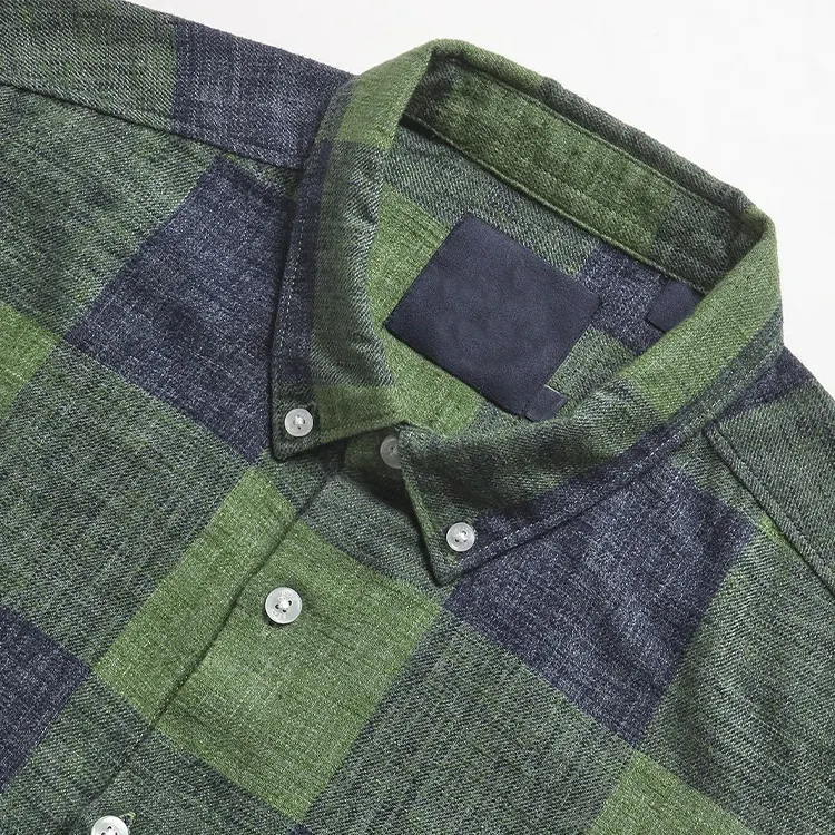 Hỗ trợ tùy chỉnh dịch vụ polyester cotton phong cách flannel Áo sơ mi mùa đông