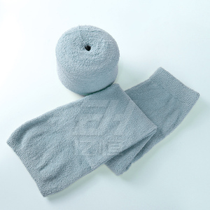 1/3.8Nm tekstil el örgü fantezi tığ şantuk % 100% polyester yarım kadife iplik - Product Image 2