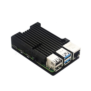 New Raspberry PI 4 Case Plastic protection case Black and <strong>white</strong> aluminum case with fan raspberry PI 4 model B Acrylic - Product Image 3