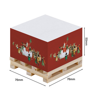Bloc de notas adhesivas cuadradas impresas con logotipo personalizado, Cubo de papel compensado con función de hojas sueltas, bloque de notas de colores arcoíris promocional - Product Image 1