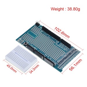 MEGA 2560 R3 Proto Prototyp Shield V3.0 Erweiterung Entwicklungsbrett + Mini-PCB-Leiterplatte 170 Knoten für arduino DIY
