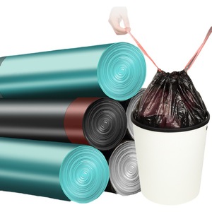Bolsas de basura con cordón para limpieza del hogar, rollo de basura para uso doméstico, bolsas con cordón - Product Image 1
