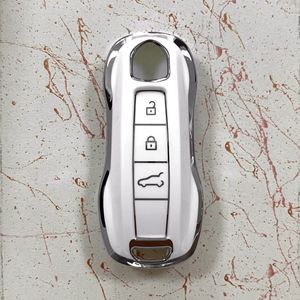 Araba Styling yumuşak TPU malzeme araba Porsche Panamera Cayenne için anahtar kovanı araba anahtarı kapağı aksesuarı - Product Image 3