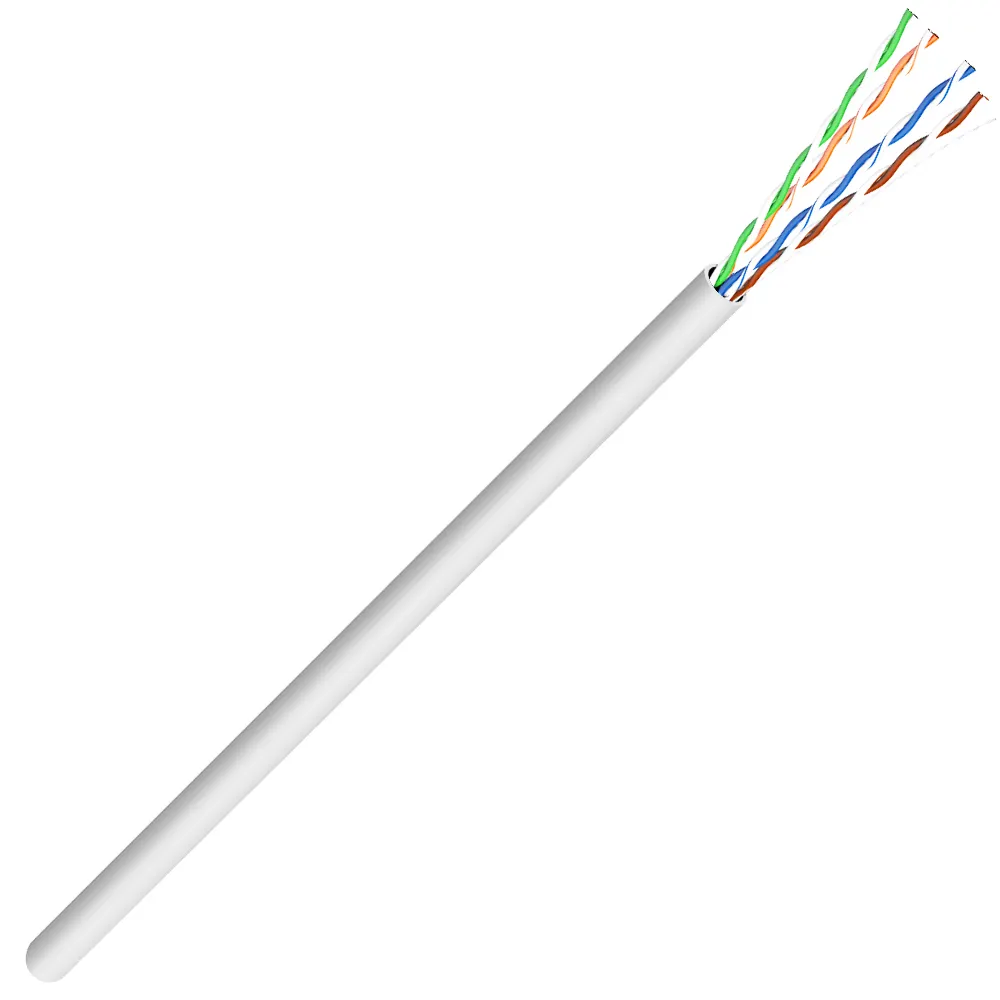Cable LAN UTP Cat5e Cable gris 4*2 * 25AWG Cable de red CCA 1000FT Suministro directo de fábrica, el mejor precio