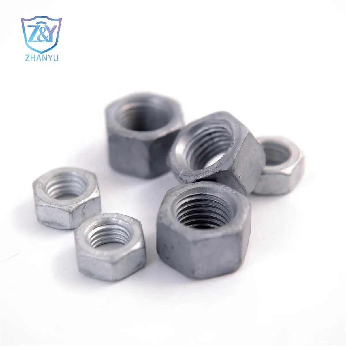 DIN/ISO standard hexagonal nut carbon steel hot-dip galvanized nut HDG M8 M10 M12 M14 M16 M18 M20 M22 M24 M27 M30 nut