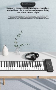 Teclado de Piano Digital portátil de 88 teclas, entrada sencilla suave para principiantes, accesorio de instrumentos musicales inteligentes multifuncionales - Product Image 4