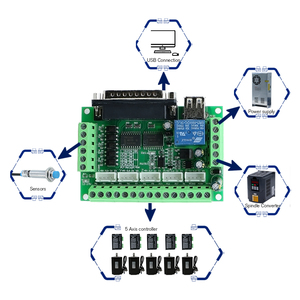 Hltnc บอร์ดอินเตอร์เฟซ<span class=keywords><strong>6</strong></span>แกน MACH3สีเขียวบอร์ด DB25 interfacebreakout สำหรับสเต็ปเปอร์มอเตอร์ไดรเวอร์ Mach3สายเคเบิล USB สำหรับ CNC - Product Image 2