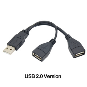 Cable de extensión USB A 1 macho a 2 hembra Cable divisor USB 2,0 3,0 cable de extensión