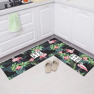 厂家直销高品质防水厨房地毯防滑背衬耐用西瓜设计厨房垫2 Pcs