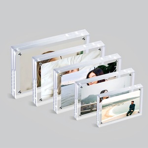 Customizable Acrylic Block Picture <strong>Frame</strong> with Strong Magnet Back 3x4 8x10 <strong>11x17</strong> Frameless Wall Table Display Gift - Product Image 6