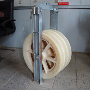 Transmission Line <strong>Stringing</strong> Tools 3 Wheel Nylon <strong>Stringing</strong> Pulley <strong>Block</strong> - Product Image 2