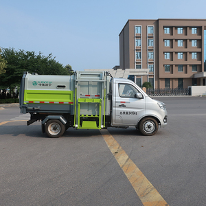 CIMC LINYU左ローダーコンパクターゴミ収集車ミニシティゴミ収集車取り外し可能なコンテナごみ収集車中国