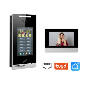 Sistema de intercomunicación TCP/<span class=keywords><strong>IP</strong></span> con cables, videoportero para puerta con Tuya, para construcción de apartamentos, timbre POE - Product Image 1