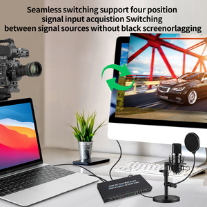 Xput HDM1 4x1 Quad Multi-Viewer USB3.0 Video Capture <strong>4</strong> in <strong>1</strong> Out <strong>HDMI</strong> <strong>Switcher</strong> Supports Infrared Remote Control and Key Switching - Product Image 3