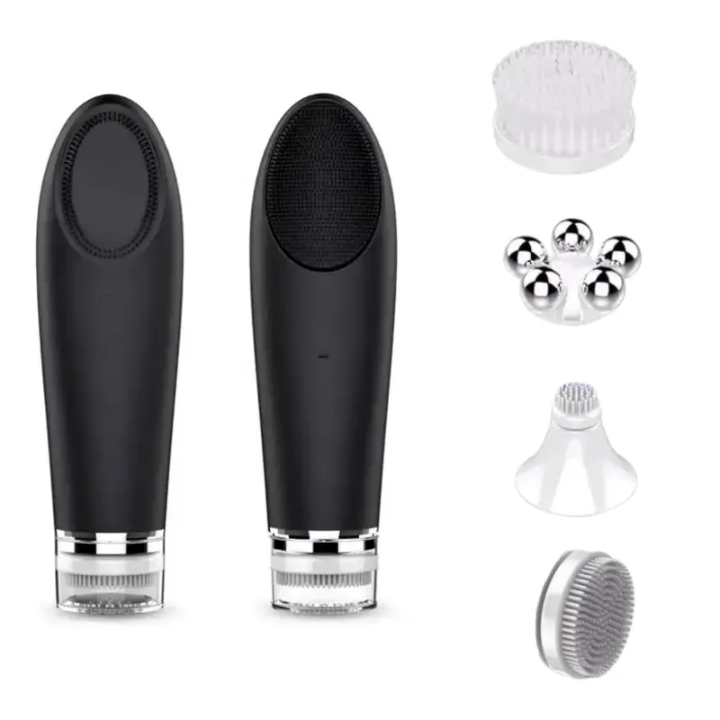 Appareil de soins de la peau étanche en silicone souple brosse de lavage du visage masseur facial brosse nettoyante électrique