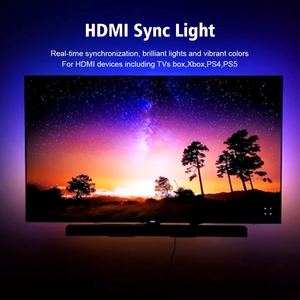 LED-Licht leisten für HDMI-Geräte USB-RGB-Band bildschirm Farbsynchronisations-LED-Licht-Kit für Alexa/Google /TVs Box Umgebungs-TV-PC-Hintergrund beleuchtung - Product Image 3