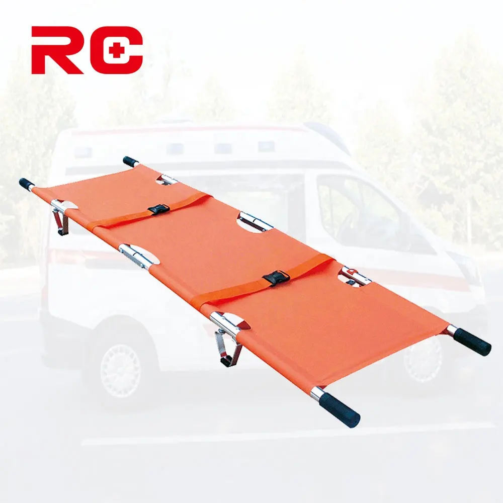 Dispositif médical De Secours Portative En Aluminium 2 Civière Pliante Utilisé Pour Ambulance