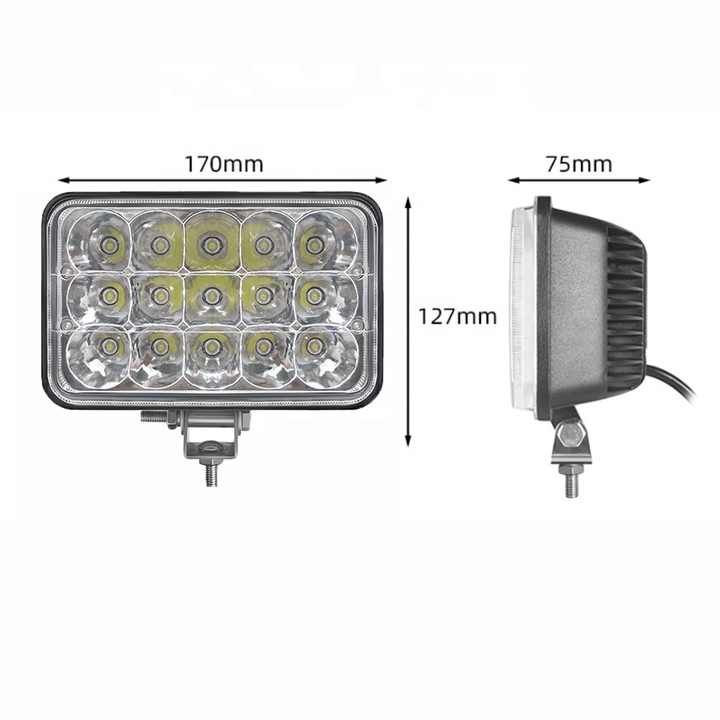 5 pollici 45W ha condotto la luce del lavoro per la luce di guida rotonda del punto luce del paraurti della barra del tetto per la barca ATV camion UTV rimorchi carrelli elevatori