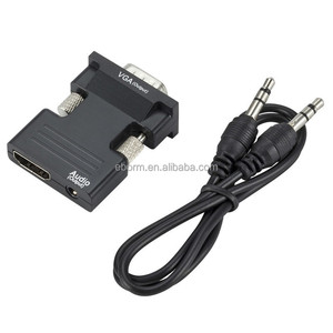 Oem1080P HDMI to <strong>VGA</strong> Converter Adapter with Audio <strong>Output</strong> Cable HDMI Female to <strong>VGA</strong> Male Converter Lead for PC Tablet Laptop PC TV - Product Image 4