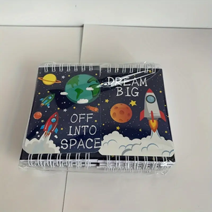 Mini cuadernos temáticos Bloc de notas en espiral de bolsillo con diseños de astronauta, cohete y Planeta para fiestas de cumpleaños, recuerdo de aula - Product Image 6