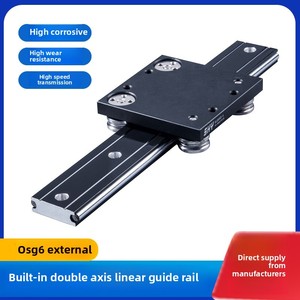 Bloque de riel deslizante de doble eje negro con cuatro ruedas, bloque de riel de guía lineal CNC, movimiento y bloque de cojinete, bloque de cojinete de rueda - Product Image 2