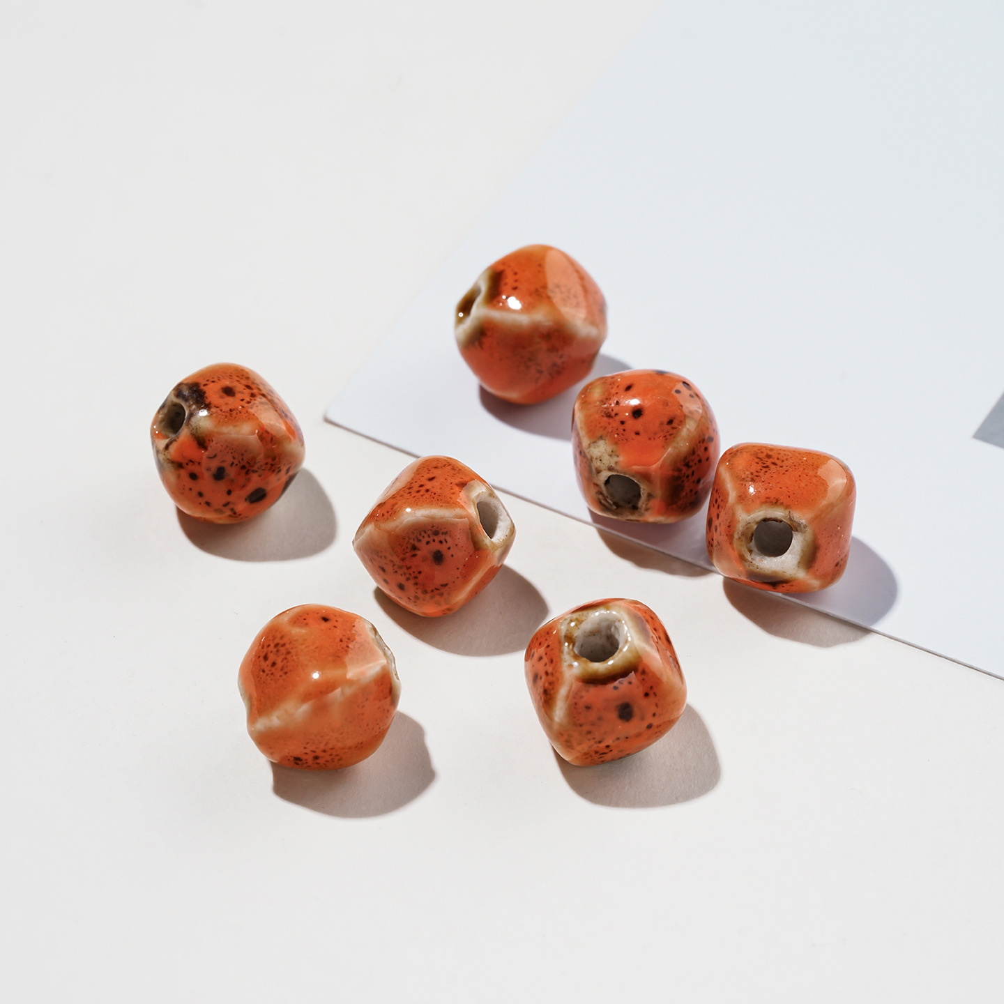 Irregular orange glaze