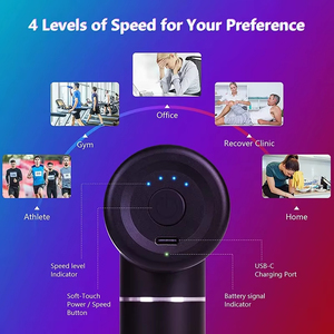 Type-<strong>c</strong> Rechargeable Mini Massage Gun Heating Cooling Body Muscle Fascial Gun Deep Tissue <strong>Vibration</strong> Compress Hot Cold Massage Gun - Product Image 4