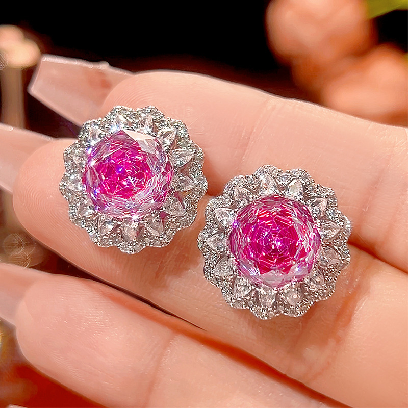 Boucles d'oreilles roses