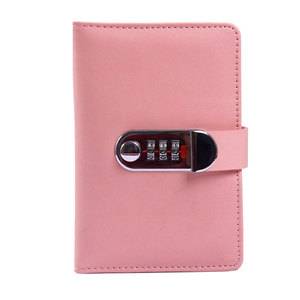 A6 Style Spiral Bound <strong>Notebook</strong> Hardcover Loose Leaf Binder with Password <strong>Code</strong> Refillable Journal <strong>Notebook</strong>