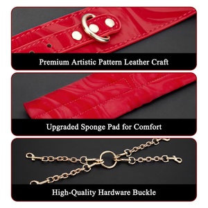 7 مجموعات أصفاد قابلة للتعديل أصفاد الكاحل والفخذ صفعة عبر سلسلة طوق الجنس BDSM عدة قيود للأزواج ألعاب - Product Image 3