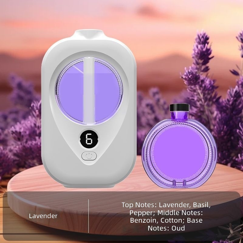 white Home aromatherapy diffuser-1 bottle lavender oil