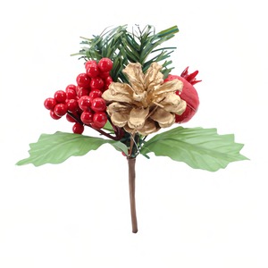 Christmas Creative Pine <strong>Twig</strong> Pine Needle Red Pine Cone Pendant <strong>DIY</strong> Accessories Decorations Packaging Gift Box Accessories - Product Image 4